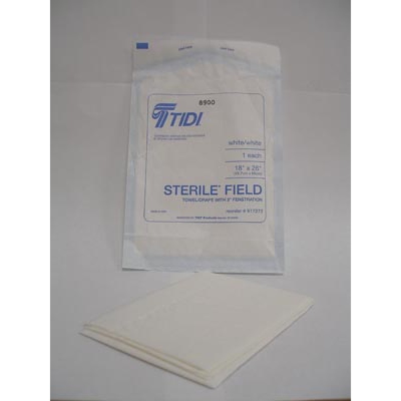 TIDI Products, LLC 917272 Drape, 3" Fenestration, 18" x 26", White, T/P/T, 300/cs (To Be DISCONTINUED)