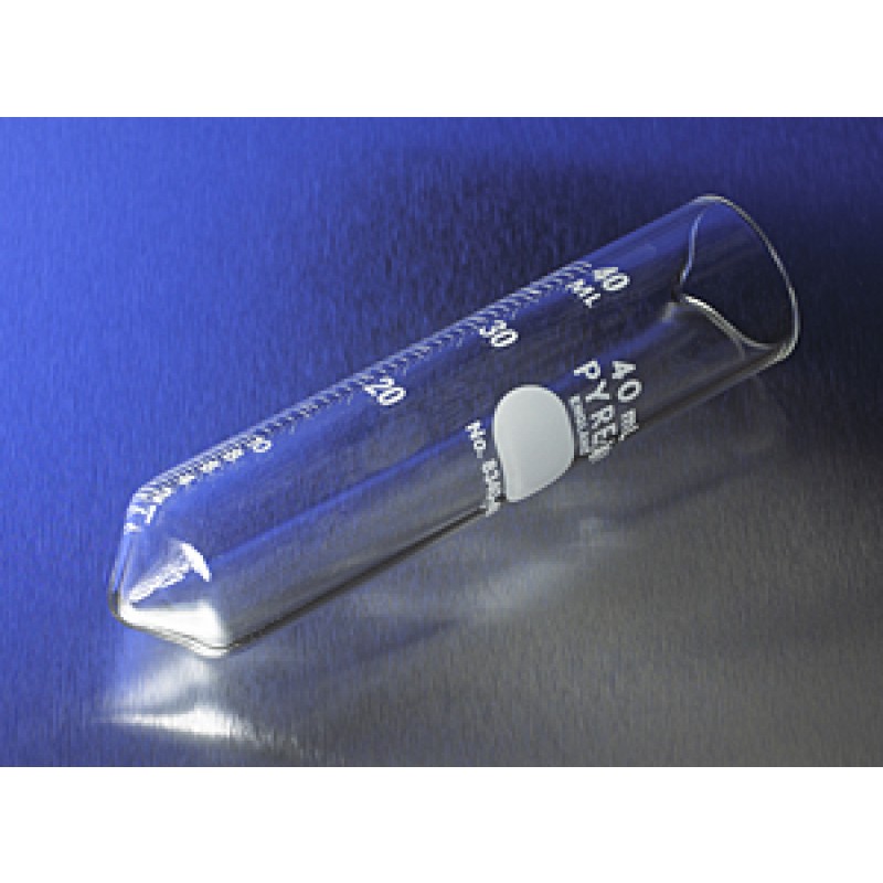Corning 8340-40 PYREX® 40 mL Heavy Duty Conical Centrifuge Tube, White Graduations with Pourout