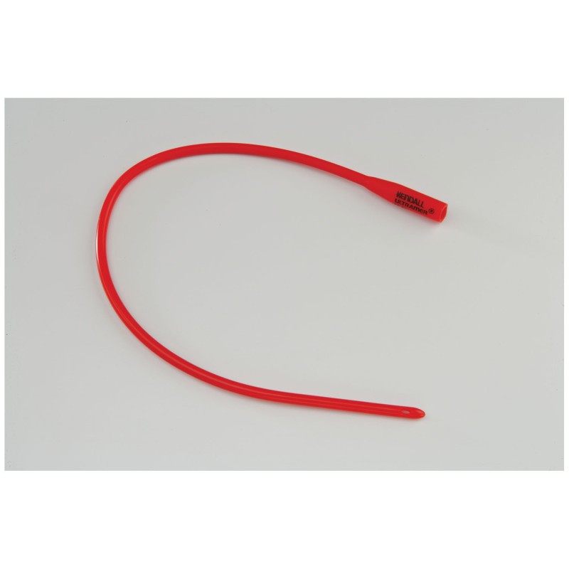 Urethral Red Rubber Catheter, 20FR, 12"L, 12/ctn (Continental US Only)