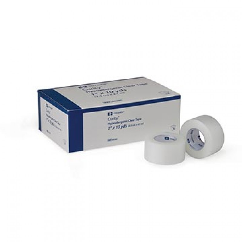 Clear Tape, Hypoallergenic, ½" x 10 yds, 24/bx, 10 bx/cs (Continental US Only)