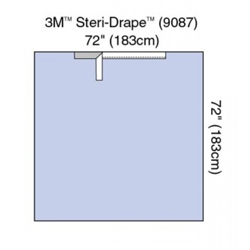 3M Health Care 9087 Steri-Drape Adhesive Drape Sheet, 72" x 72", Absorbent Impervious Material, 25/bx, 2 bx/cs (Continental US+HI Only)
