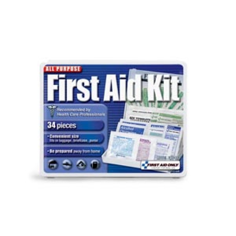 First Aid Only/Acme United Corporation FAO-112 Personal First Aid Kit, 34 Piece, Plastic Case (DROP SHIP ONLY - $150 Minimum Order)