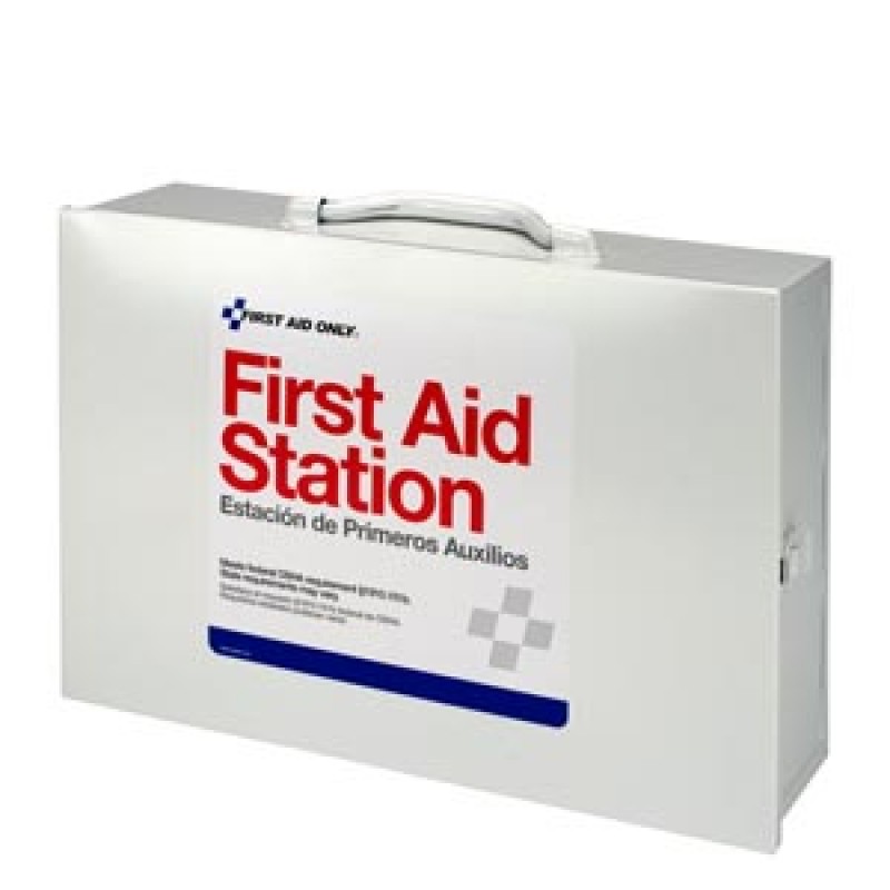 First Aid Only/Acme United Corporation 6135C 2 Shelf First Aid Metal Cabinet, Custom Logo , 10/cs (DROP SHIP ONLY - $150 Minimum Order)