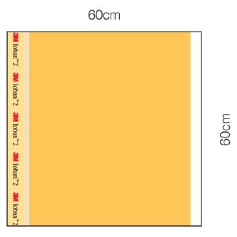 3M Health Care 6648EZ Incise Drape, Overall 35" x 23", Incise 23" x23", 10/bx, 4 bx/cs (Continental US+HI Only)