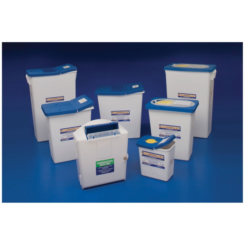 Waste Disposal Container, 18 Gal, Lid & Absorbent Pad, 26"H x 12¾"D x 18¼" W , 5/cs (14 cs/plt) (Continental US Only)