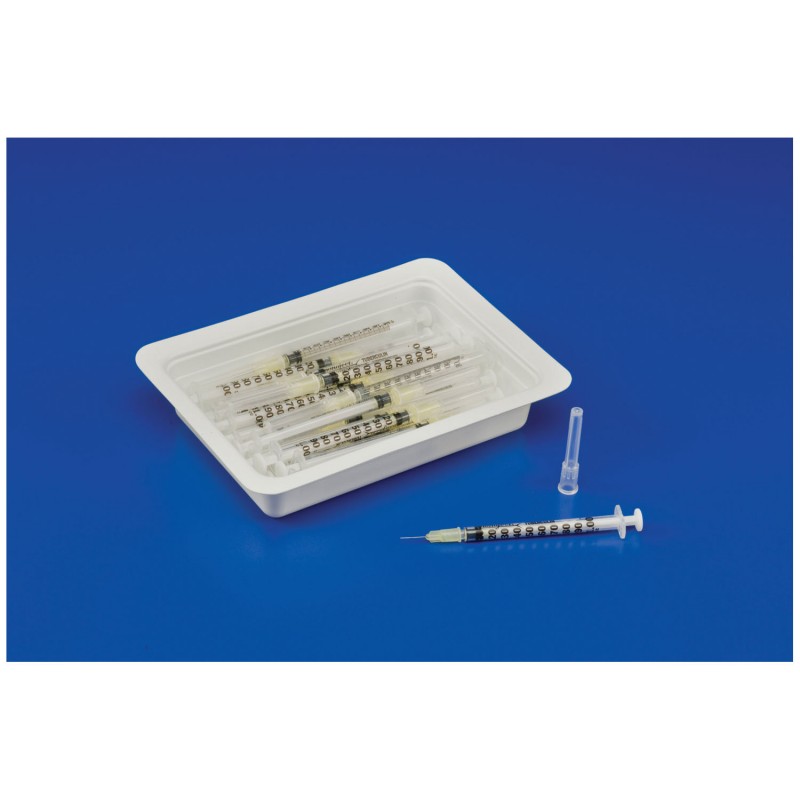 Allergy Tray, ½mL TB Syringe, 28 x ½", 25/tray, 40 trays/cs (Continental US Only) (Item on Manufacturer Backorder - Inventory Limited when Available)