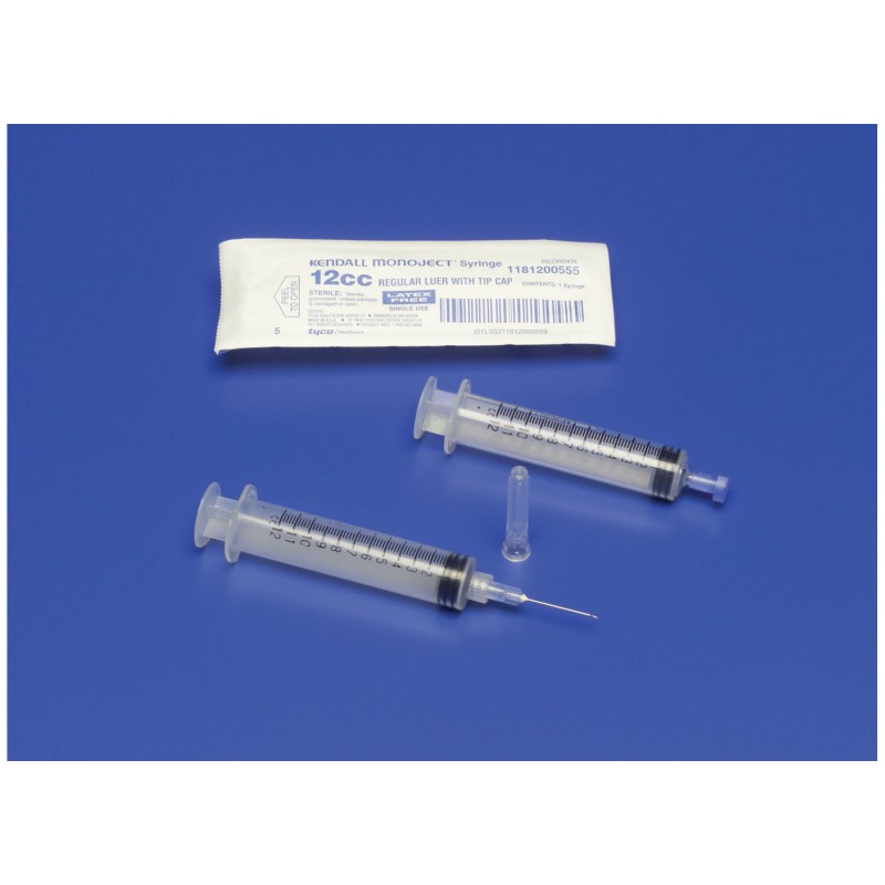 Syringe Only, 12mL, Regular Tip, 0.2cc Graduations, 80/bx, 6 bx/cs (Continental US Only) (Item on Manufacturer Backorder - Inventory Limited when Available)