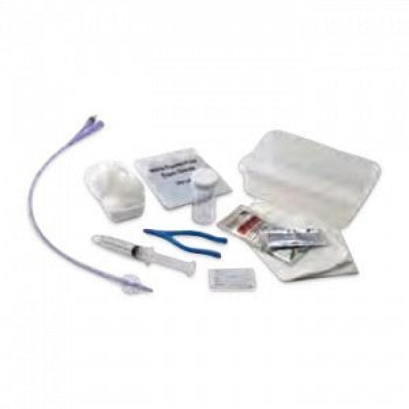 Silicone Insertion PVP Solution Urinary Catheterization Foley Kit, 5cc, 16FR, 1 tray/ea, 20 ea/cs (Continental US Only)