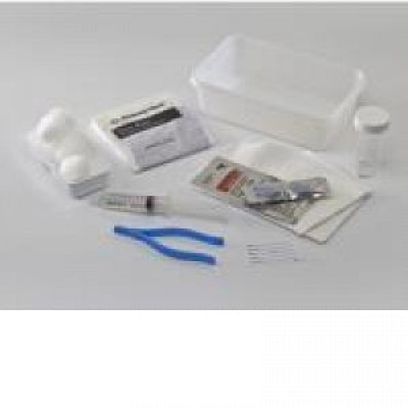 Dover™ Silicone Insertion PVP Solution Urinary Catheterization Kit, 18FR, Includes: (1) Catheter, (1) CSR Wrap, (1) Fenestrated Drape, (1) Underpad, (1) Povidone Iodine Solution, (1) 10cc Prefilled Sterile Water Inflation Syringe, (1) 5g Lubricant Jelly P