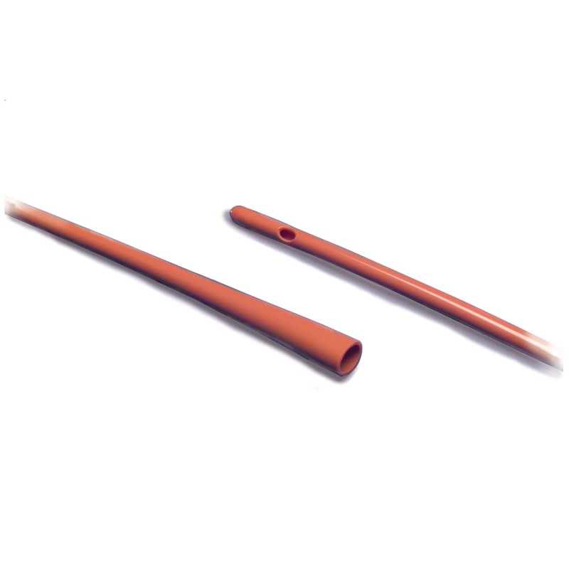 Red Rubber Robinson Catheters, 8 FR, 14"L, Latex, Sterile, 100/cs (Continental US Only)