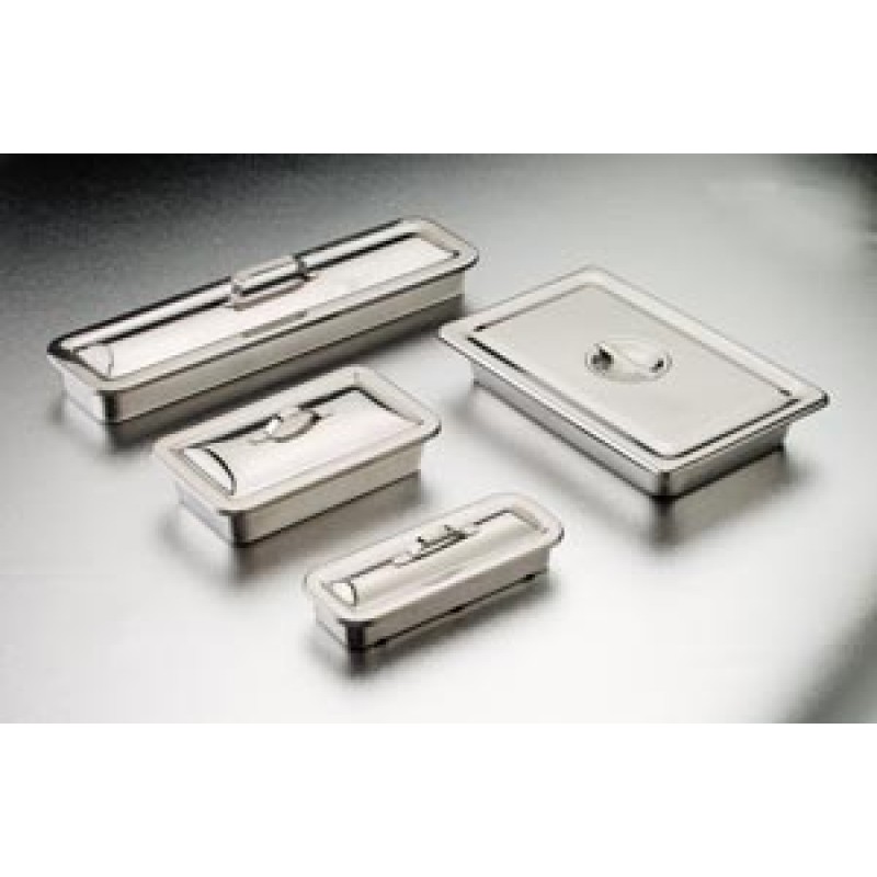 Dukal Corporation 4257 Instrument Tray, 17" x 4" x 2 1/8", Strap Handle on Lid