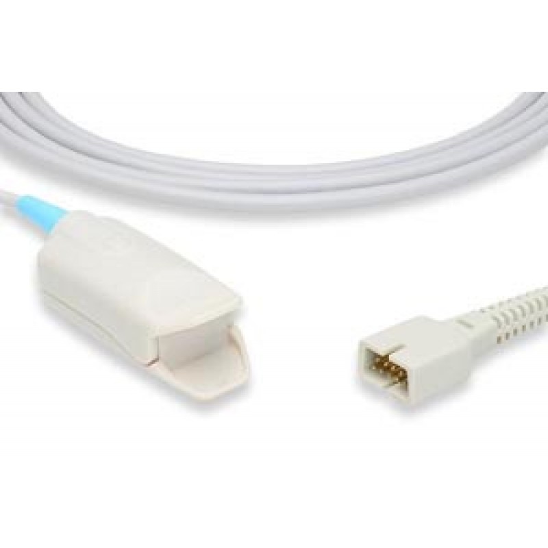 Cables and Sensors S403-010 Short SpO2 Sensor, Adult Clip, Philips Compatible w/ OEM: DS-100-N0, NHPH1025, 015-0660-00, PR-A520-1011N, TCPF-0410-0112, TP1712, NFNE100, B505-1011 (DROP SHIP ONLY) (Freight Terms are Prepaid & Added to Invoice - Contact Vend