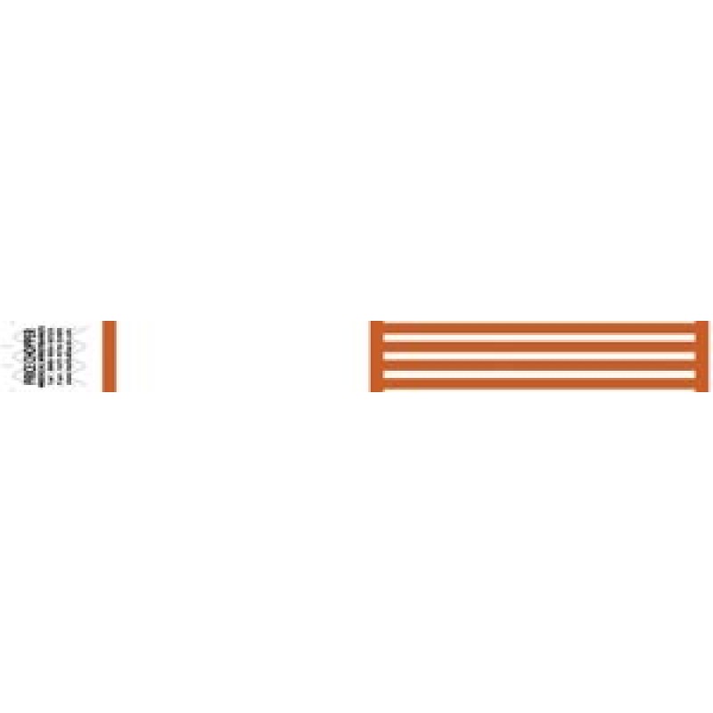 Medical ID Solutions 2005C Wristband, Tyvek, 1", Custom Printed, Orange, 1000/bx