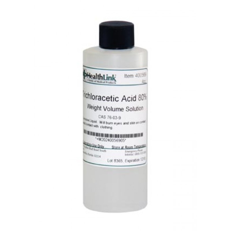 EDM3 Company LLC 400569 Trichloracetic Acid, 80%, 4 oz (Item is Non-Returnable) (US Only) (Item is considered HAZMAT and cannot ship via Air or to AK, GU, HI, PR, VI)