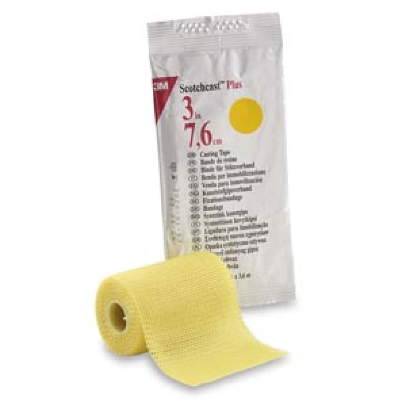 3M Health Care 82003Y Plus Casting Tape, Standard, 3" x 4 yds, Yellow, 10/cs (Continental US+HI Only)
