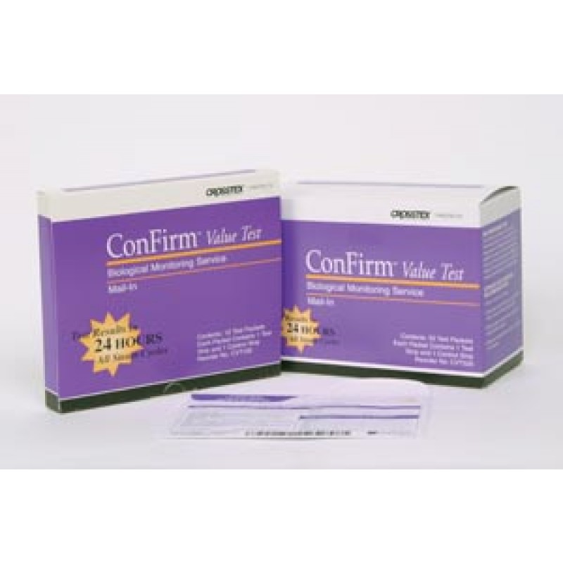 Crosstex International CVT120 Mail In Monitoring Service, 1 Test Strip, Control Strip, 12 tests/bx