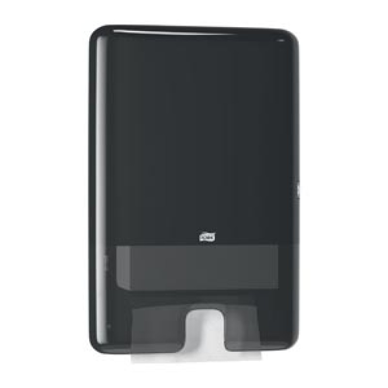 Essity Professional Hygiene North America, LLC 552028 Hand Towel Dispenser, Multifold, Elevation, Black, H2, Plastic, 17.5" x 11.9" x 4" (132 cs/plt)
