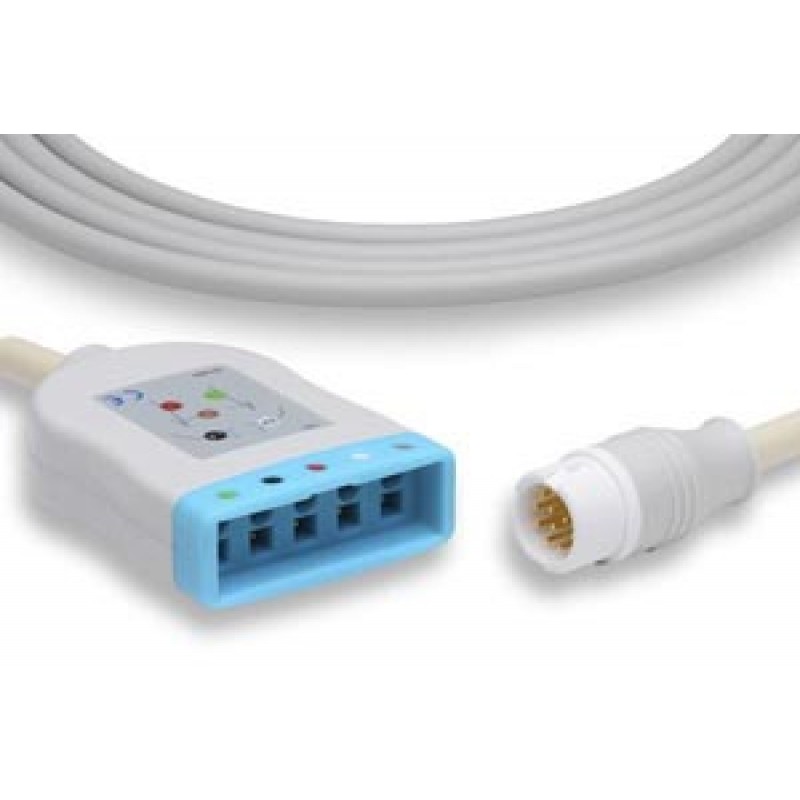Cables and Sensors TA-25850 ECG Trunk Cable, 5 leads, Philips Compatible w/ OEM: CB-81585R, CBT-05JB-10CS-0121, 0012-00-1002-01, M1520A, M1560C, 43585 (DROP SHIP ONLY) (Freight Terms are Prepaid & Added to Invoice - Contact Vendor for Specifics)