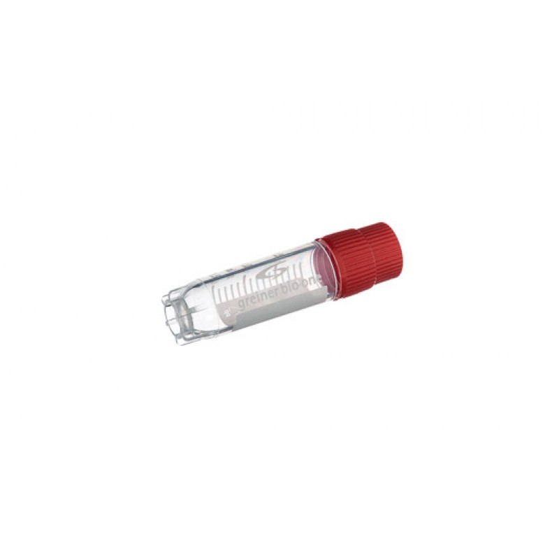 2 mL Cryo.s Tube, PP, Sterile, External Thread Red Cap, ID Field, Starfoot Base, Round Bottom, 150 White Cap Inserts per CS