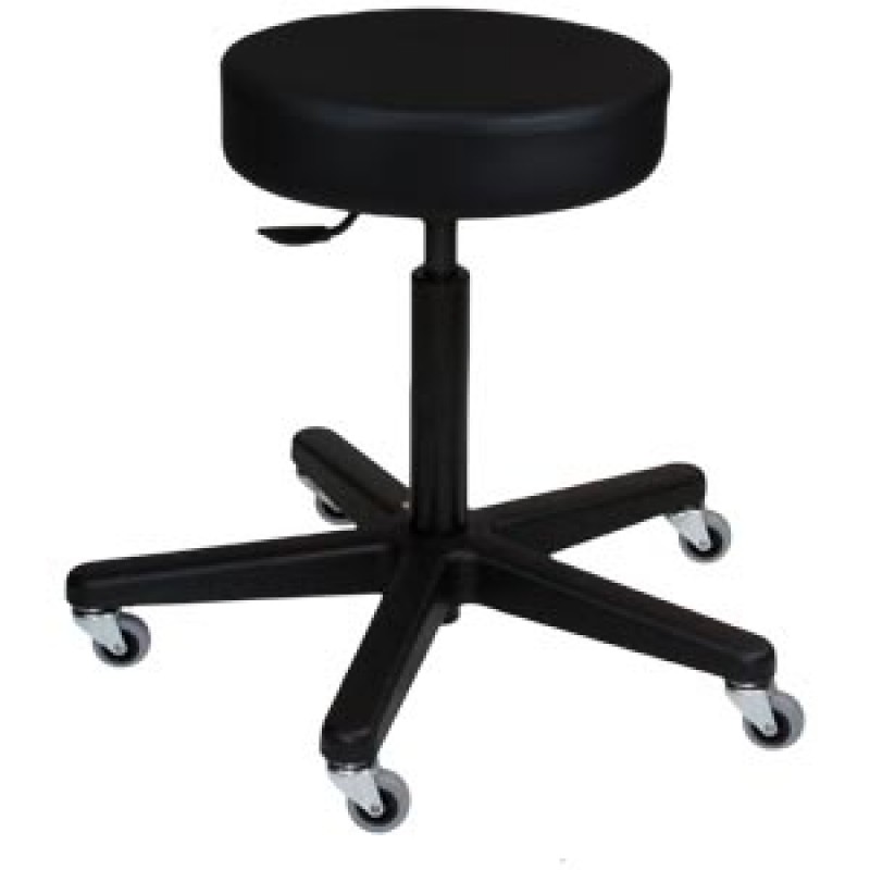 Blickman Industries 1041210125 Pneumatic Exam Stool, Black, (5) Leg, Black Composite Base (DROP SHIP ONLY)