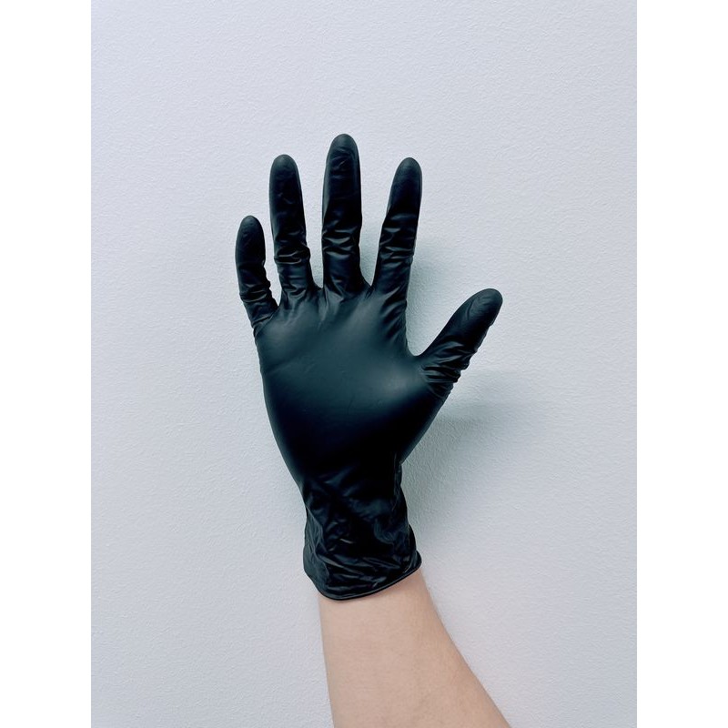NestShield® Extra Thick Nitrile Examination Gloves, Black, 6 mil, powder free, extra large, 90/pk, 900/cs