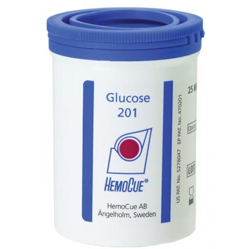 HemoCue America 110706 Glucose 201 Microcuvettes (Perishable product; must be refrigerated; non-returnable), 100/bx (Minimum Expiry Lead is 90 days) (Ships on ice)