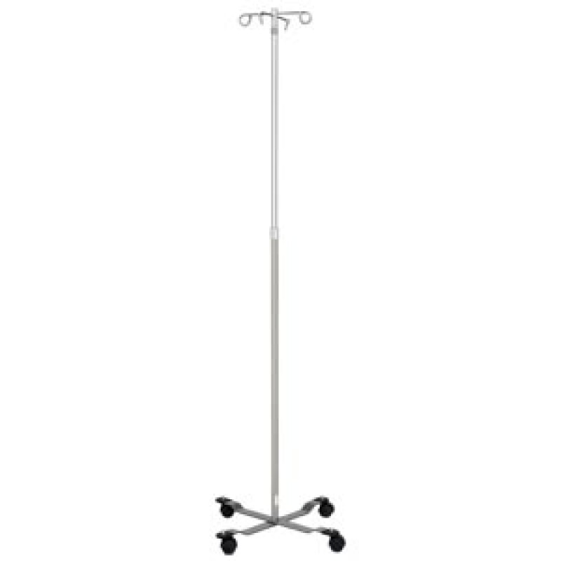 Blickman Industries 0561305401 IV Stand, Economy, 4 Hook, Secure Grip Hooks, Wall Saver Base (DROP SHIP ONLY)
