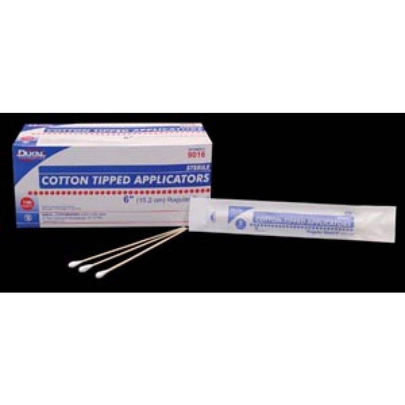Dukal Corporation 9003 Applicator, 3" Cotton Tip, Non-Sterile, 100/bg, 10 bg/bx, 10 bx/cs