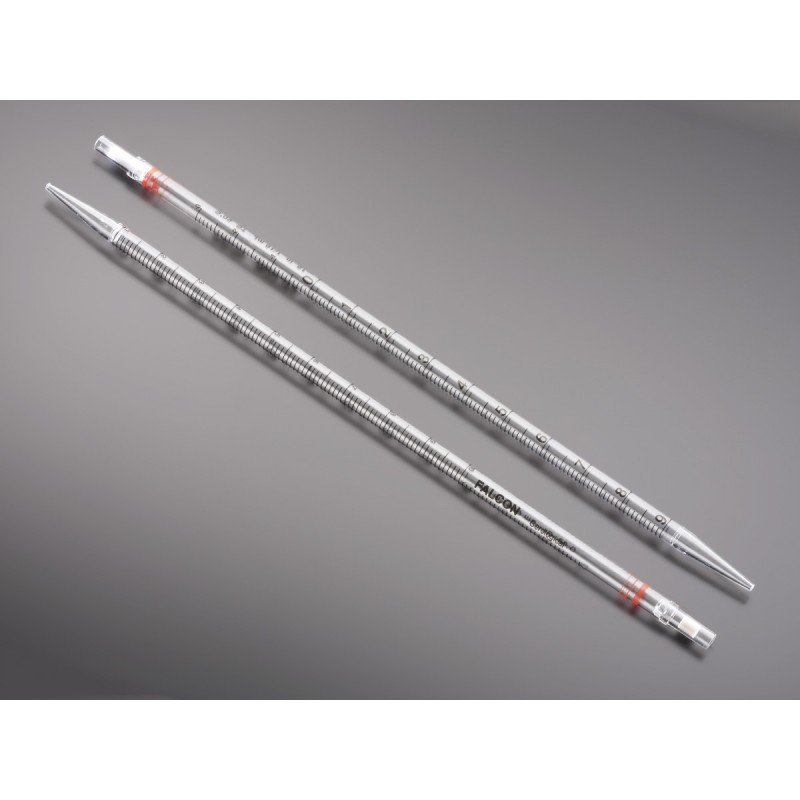 Falcon® 10 mL Serological Pipet, Polystyrene, 0.1 Increments, Individually Packed, Sterile, 50/Bag, 200/Case