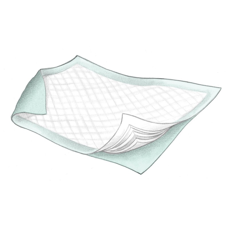 Underpad, 30" x 36", Fluff/ Polymer, Green, 10/bg, 5 bg/cs (Continental US Only)