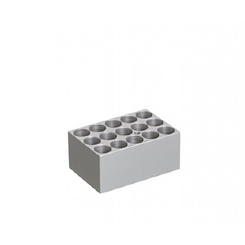 Mini Dry Bath BLOCK, F, 15 x HPLC or Cryovial Tubes