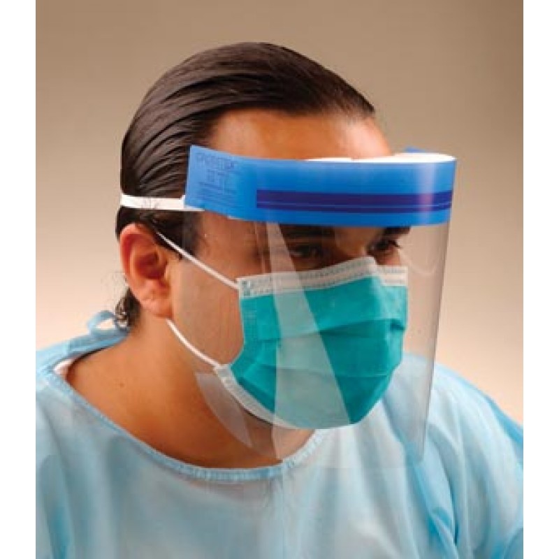 Crosstex International GCSS Face Shield, Elastic Headband, Clear, 24/bx