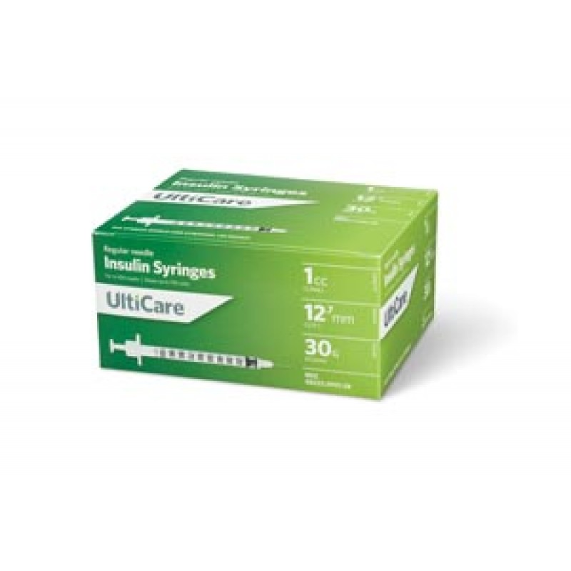 UltiMed, Inc. 9315 Insulin Syringe, 1cc, 30G x ½", 100/bx