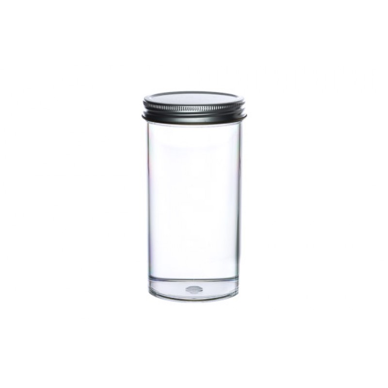 Sample Container, PS, 60x120, 250mL, Flat BOT, Metal Screw Cap