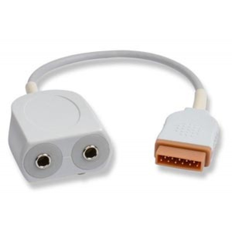 Cables and Sensors DMQ400-AD20 Temperature Adapter, YSI 400, Dual Female Mono Plug Connectors, GE Healthcare > Marquette Compatible w/ OEM: 2016998-001 (DROP SHIP ONLY) (Freight Terms are Prepaid & Added to Invoice - Contact Vendor for Specifics)