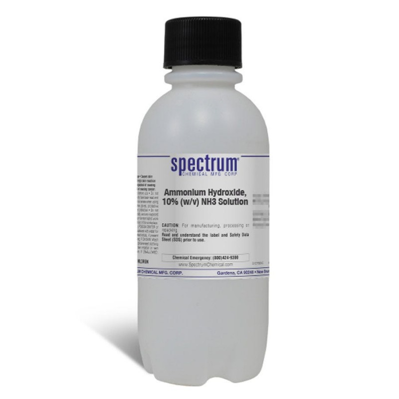 Spectrum Chemical A-158-500MLPL Ammonium Hydroxide, 10 Percent (w/v) NH3 Solution, (U.S.P. Test Solution) 500mL, 1/EA