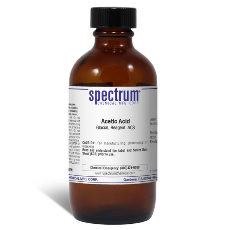 Spectrum Chemical A1010-100ML Acetic Acid, Glacial, Reagent, ACS 100mL, 1/EA