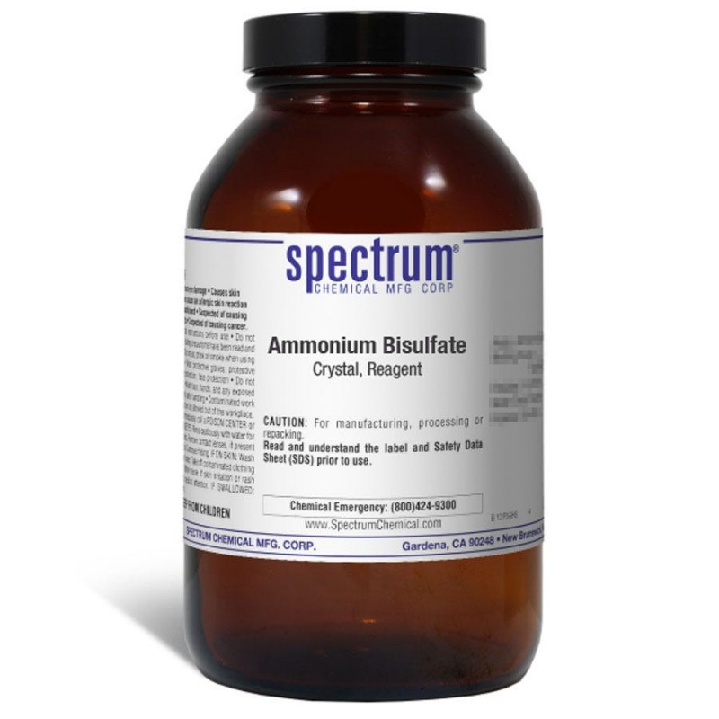 Spectrum Chemical A1140-500GM Ammonium Bisulfate, Crystal, Reagent 500g, 1/EA