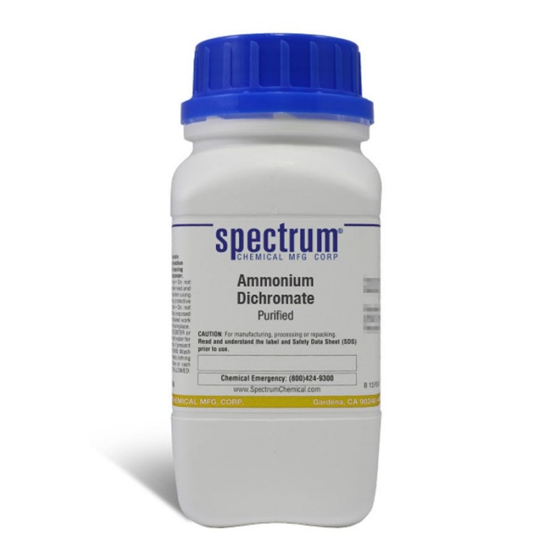 Spectrum Chemical A1179-500GM Ammonium Dichromate, Purified 500g, 1/EA