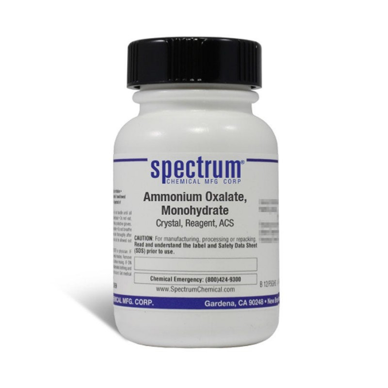 Spectrum Chemical A1220-25GM Ammonium Oxalate, Monohydrate, Crystal, Reagent, ACS 25g, 1/EA