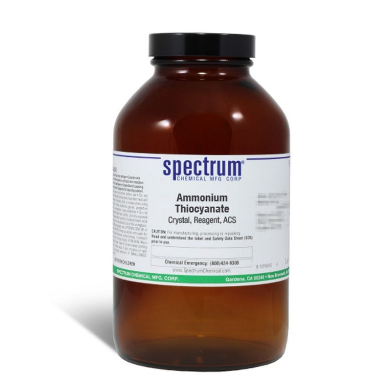 Spectrum Chemical A1270-500GM Ammonium Thiocyanate, Crystal, Reagent, ACS 500g, 6/CS