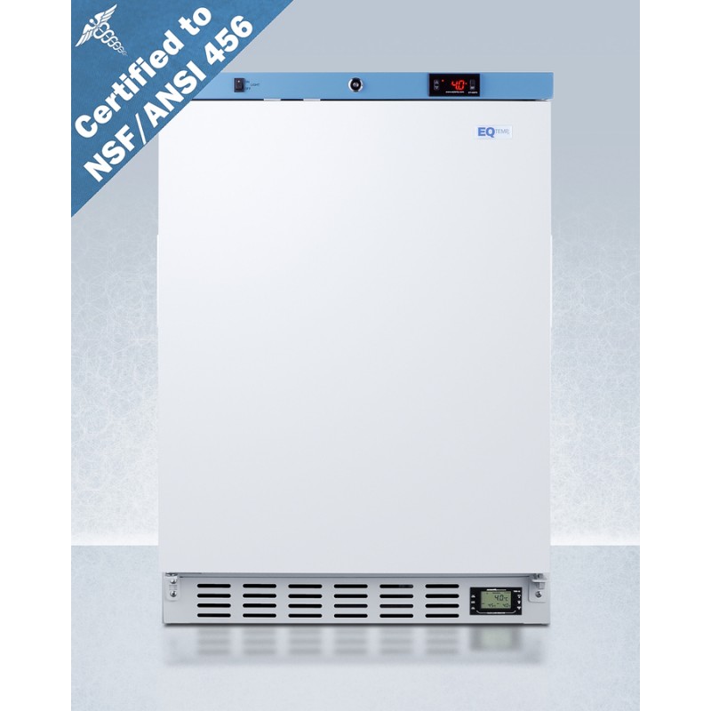 Accucold ACR51WNSF456LHD 24" Wide Built-In Medical Refrigerator, Certified to NSF/ANSI 456 Vaccine Storage Standard
