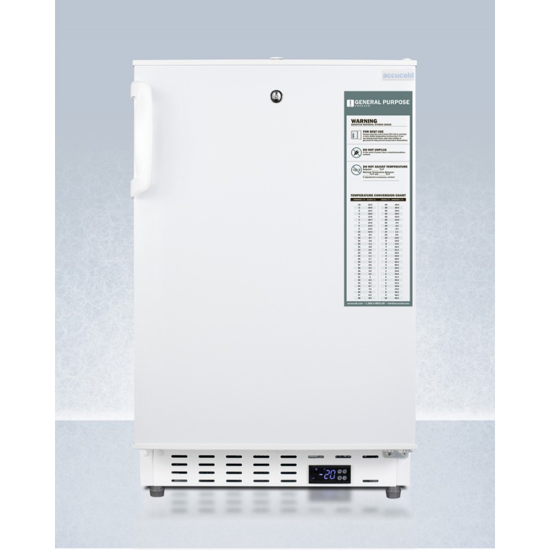 Accucold ADA305AF 20" Wide Built-In Vaccine All-Freezer, ADA Compliant