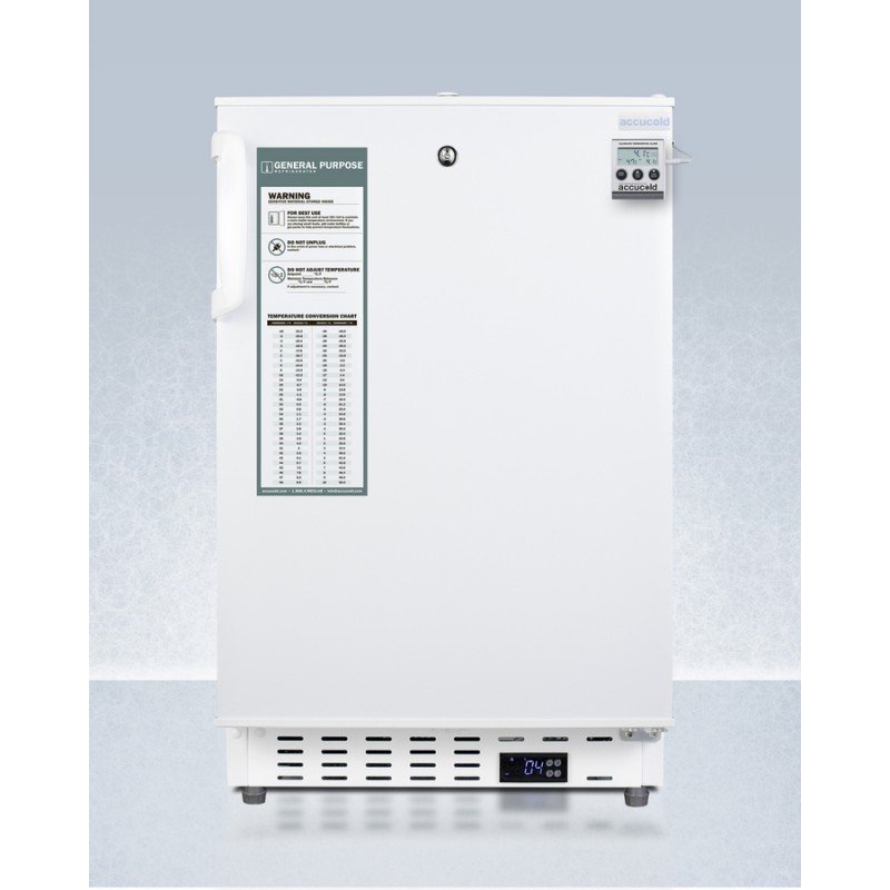 Accucold ADA404REFCAL 20" Wide Built-In Healthcare All-Refrigerator, ADA Compliant