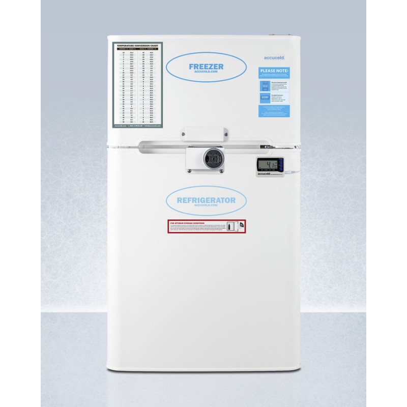 Accucold AGP34RFLCALADA 19" Wide General Purpose Refrigerator-Freezer, ADA Height