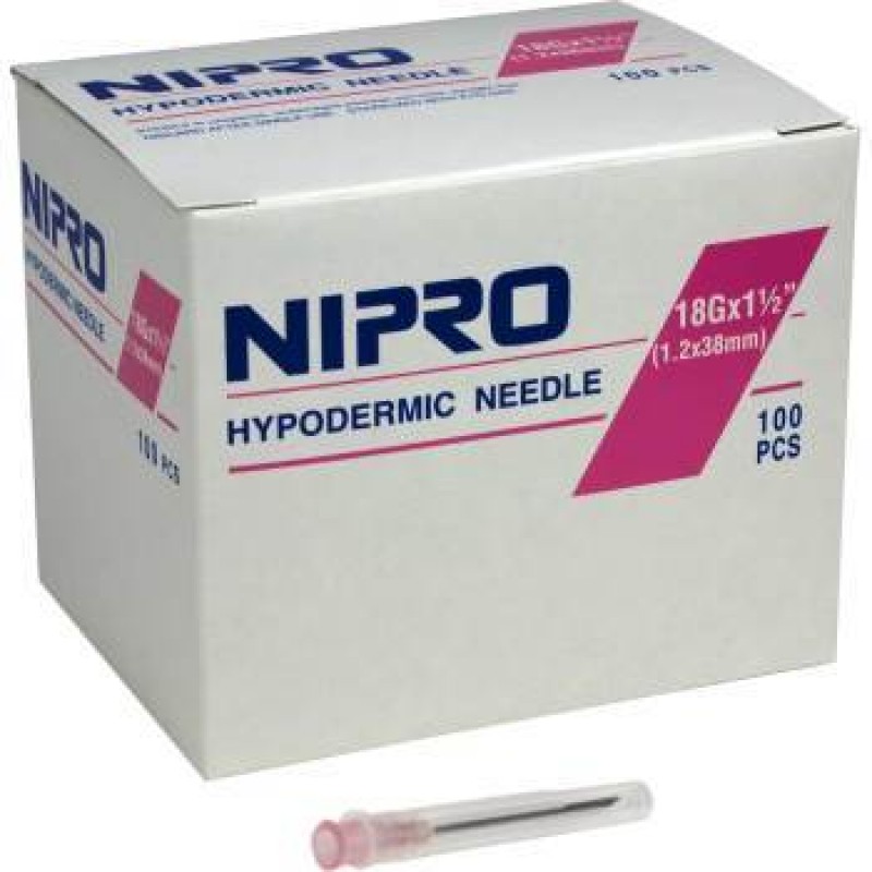 NIPRO MEDICAL CORP AH+1838 NEEDLE NIPRO 18X1.5 100S