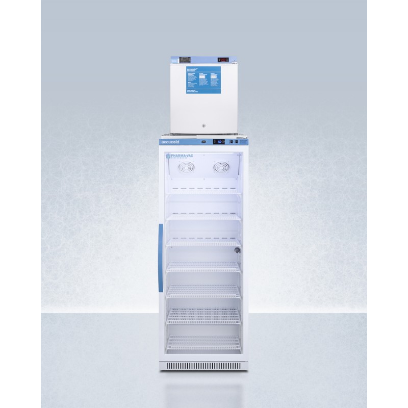 Accucold ARG12PV-FS24LSTACKMED2 24" Wide All-Refrigerator/All-Freezer Combination