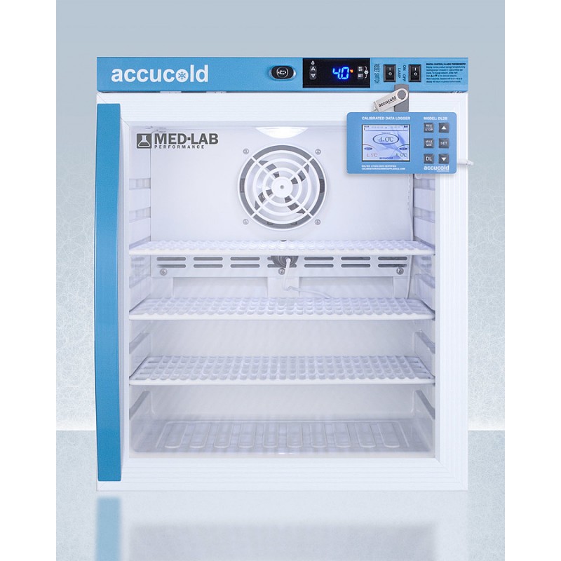 Accucold ARG1MLDL2B 1 Cu.Ft. Compact Laboratory Refrigerator