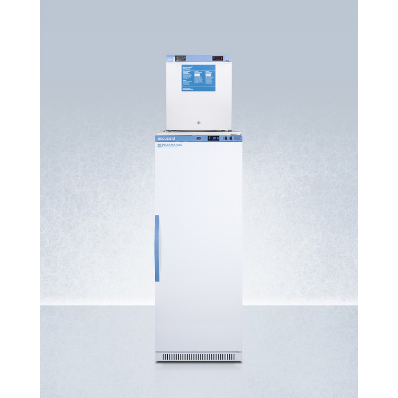 Accucold ARS12PV-FS24LSTACKMED2 24" Wide All-Refrigerator/All-Freezer Combination