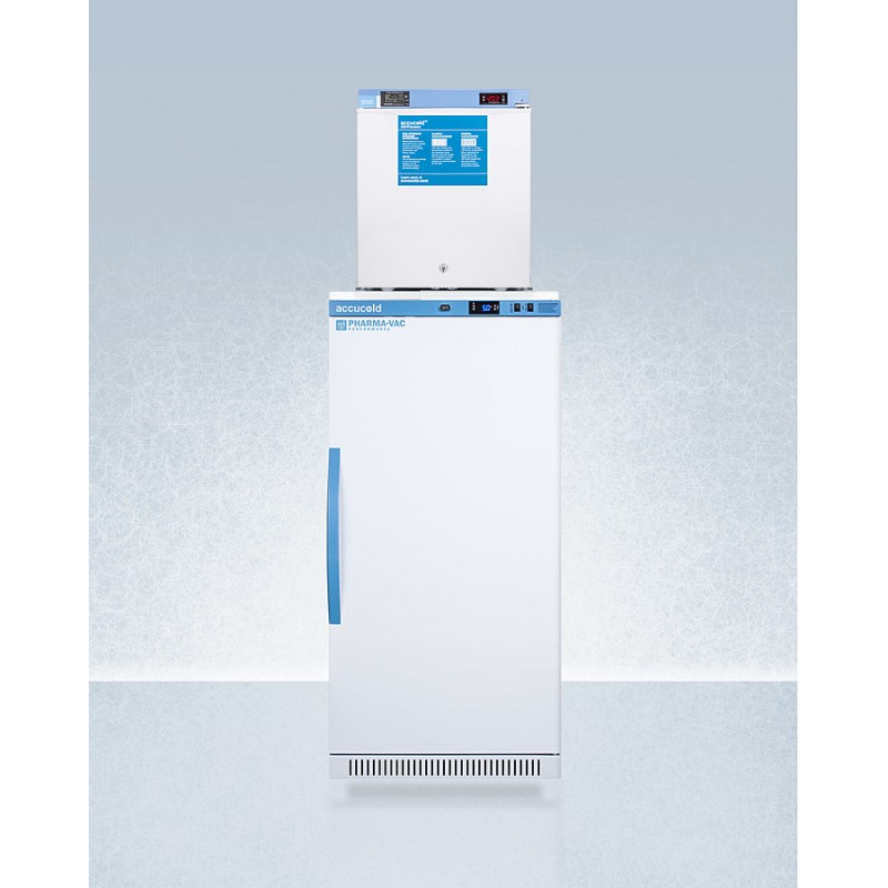 Accucold ARS8PV-FS24LSTACKMED2 24" Wide All-Refrigerator/All-Freezer Combination